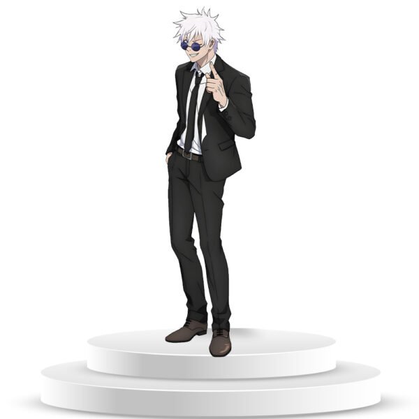 Figura de Satoru Gojo en Coroplast a Tamaño Real Con Base - Imagen 3