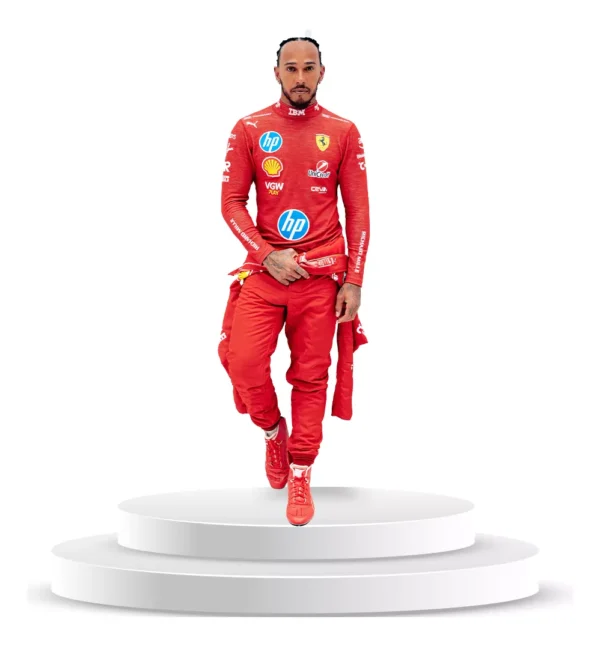 Figura De Corredor Hamilton En Coroplast A Tamaño Real - Imagen 3