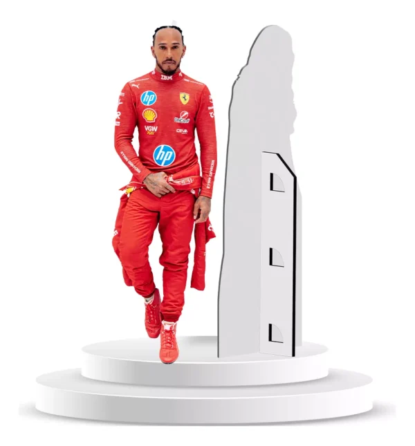 Figura De Corredor Hamilton En Coroplast A Tamaño Real