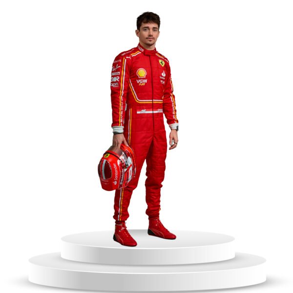 Figura de Piloto F1 Charles Leclerc en Coroplast a Tamaño Real - Imagen 3