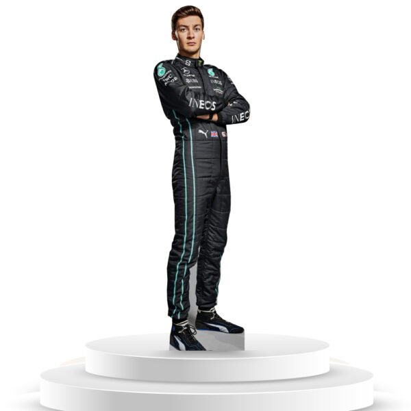 Figura De Piloto F1 George Russell En Coroplast A Tamaño Real - Imagen 3