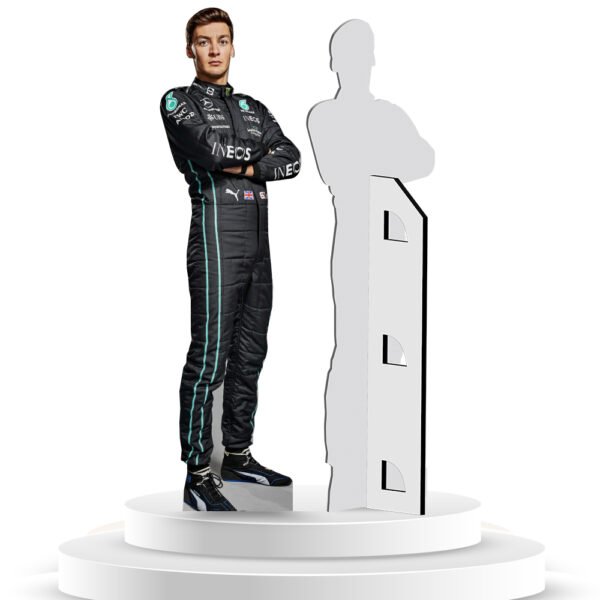 Figura De Piloto F1 George Russell En Coroplast A Tamaño Real