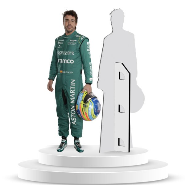 Figura De Piloto F1 Fernando Alonso En Coroplast A Tamaño Real