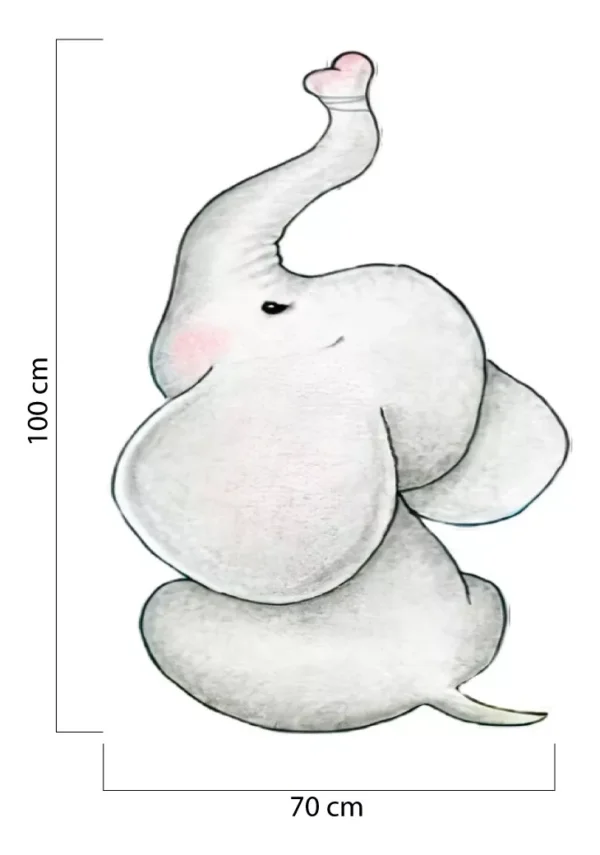 Figura Decorativa Infantil Elefante Animado En Coroplast Para Evento - Imagen 3