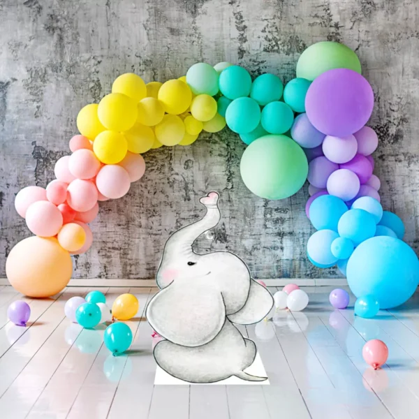 Figura Decorativa Infantil Elefante Animado En Coroplast Para Evento - Imagen 4