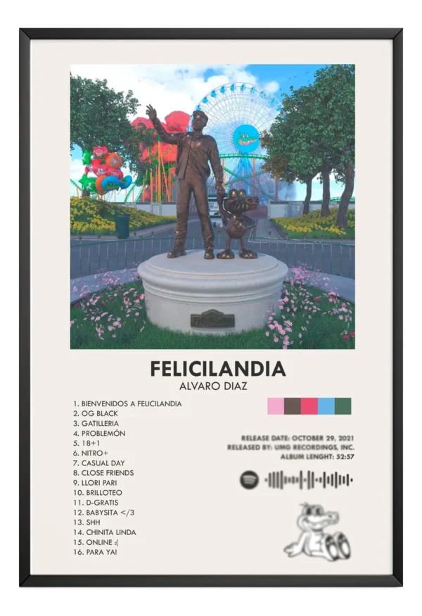 Alvaro Diaz Álbum Music Tracklist Cuadro Con Marco Negro
