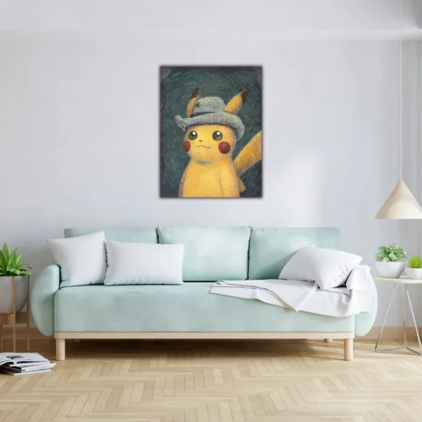 Cuadro Canvas Decorativo De Pokemon Van Gogh Para Sala - Imagen 3