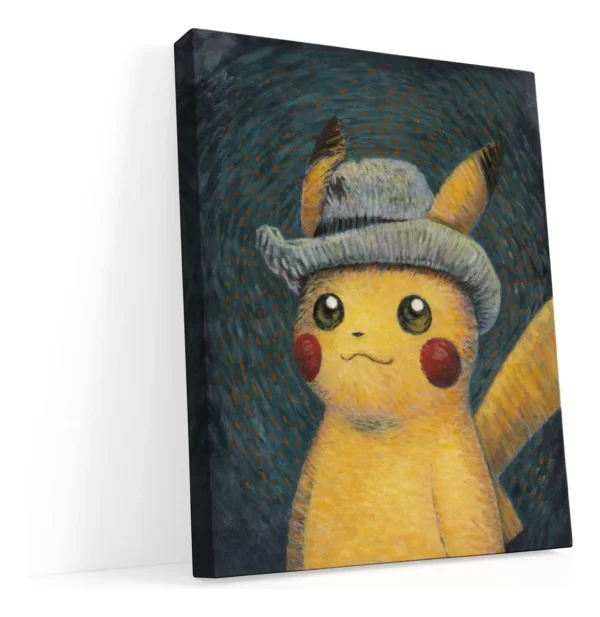Cuadro Canvas Decorativo De Pokemon Van Gogh Para Sala