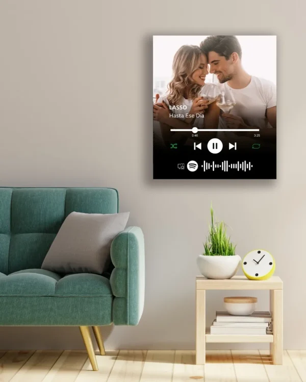 Cuadro Canvas Personalizado Foto Con Código Spotify - Imagen 3