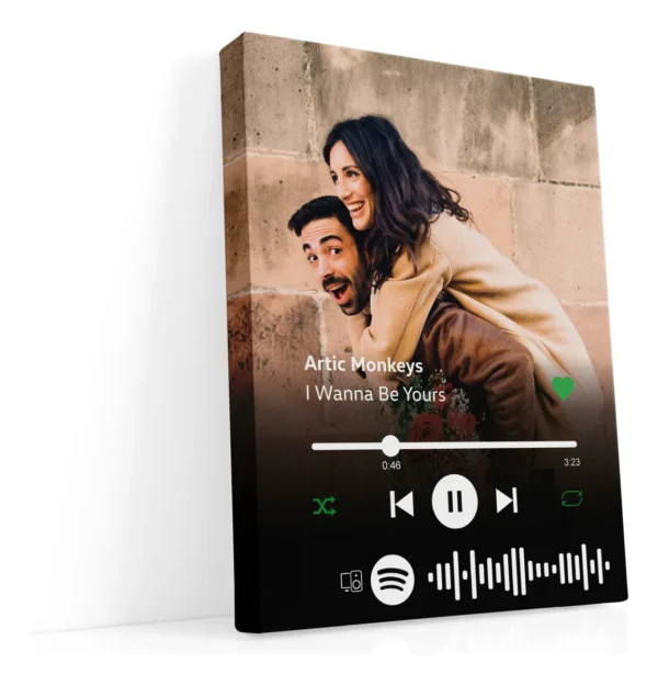 Cuadro Canvas Personalizado Foto Con Código Spotify