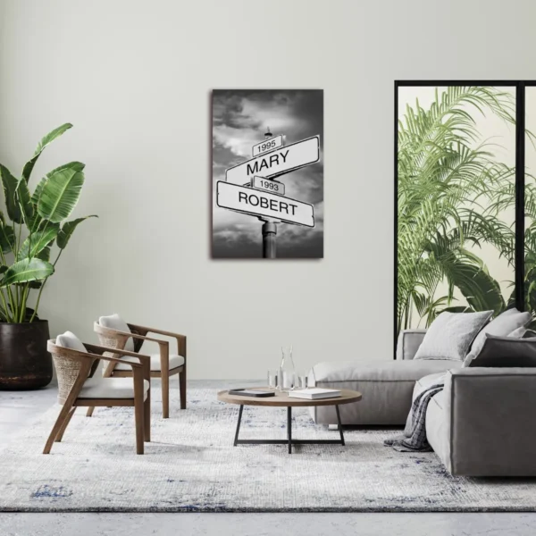 Cuadro Canvas Letrero Personalizado Para Pareja o Familia - Imagen 3