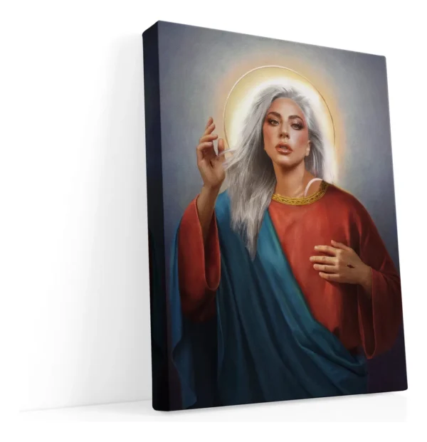Cuadro Decorativo Canvas Santa Lady Gaga