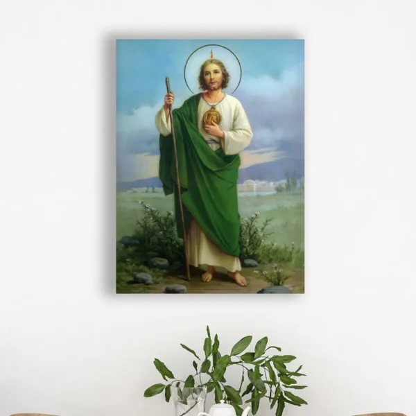 Cuadro Decorativo De San Judas Tadeo En Canvas Para Sala - Imagen 3