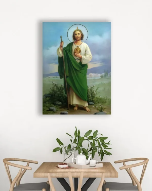 Cuadro Decorativo De San Judas Tadeo En Canvas Para Sala - Imagen 2