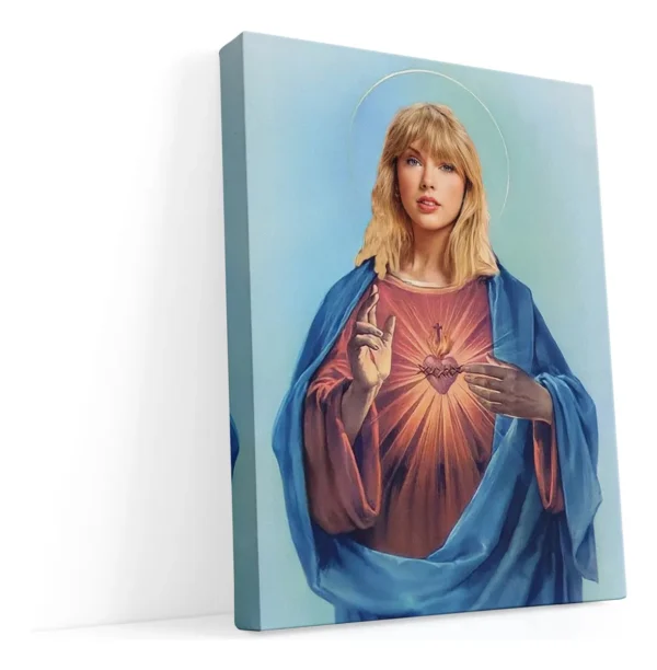 Cuadro Decorativo De Santa Virgen Taylor Swift En Canvas