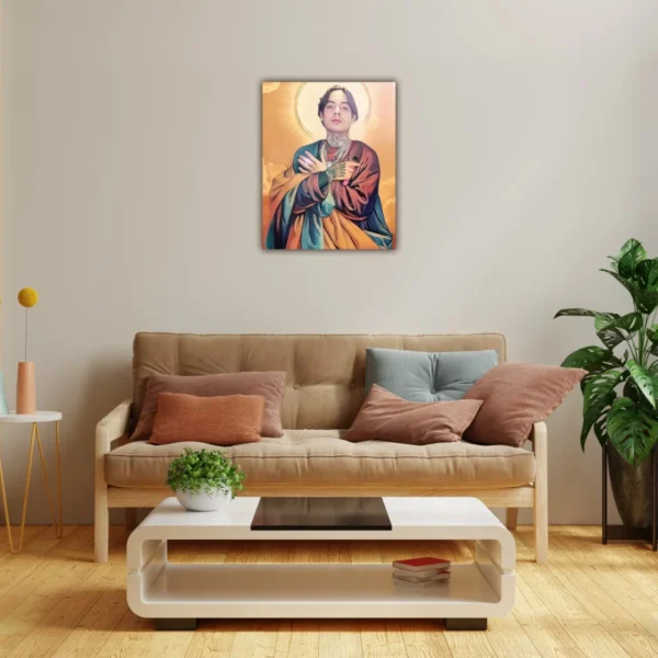 Cuadro Natanael Cano Santo En Canvas Grueso Colores Vivos - Imagen 3