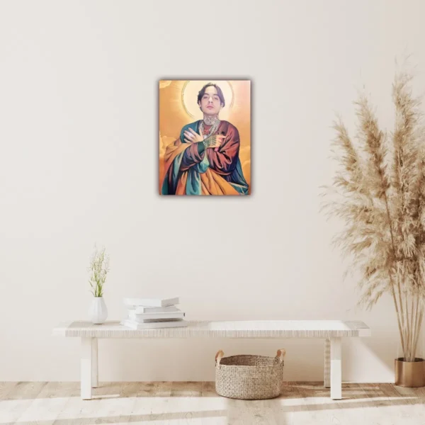 Cuadro Natanael Cano Santo En Canvas Grueso Colores Vivos - Imagen 2