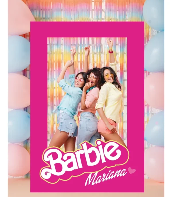 Decoración De Fiestas Marco Para Fotos Barbie Personalizado - Imagen 4