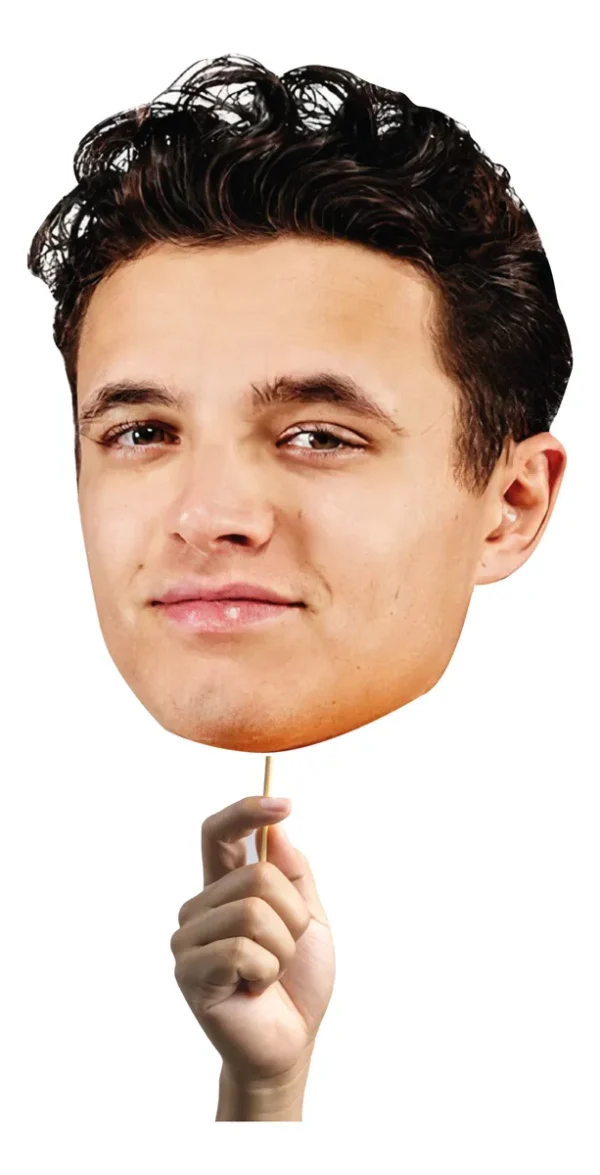 Figura De Coroplast De Rostro De Corredor Lando Norris