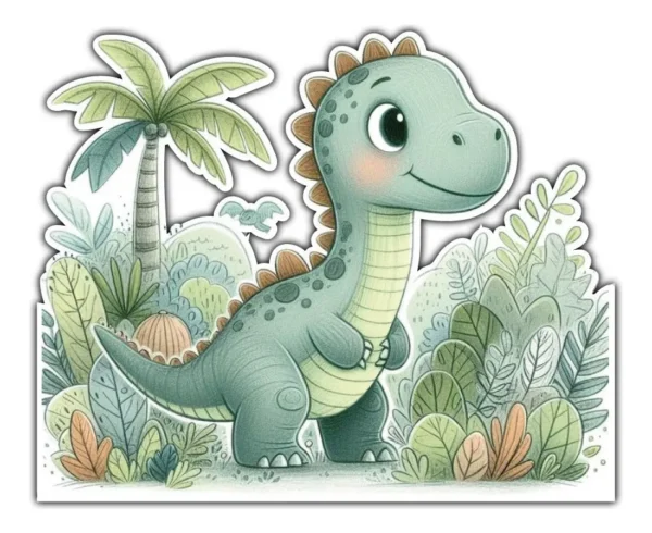 Figura de Coroplast Dinosaurio Infantil Para Evento Con Base