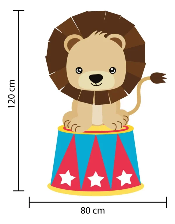 Figura De Coroplast Leoncito Bebe Circo Para Evento Infantil - Imagen 2