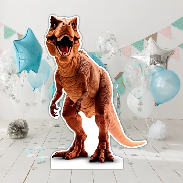 Figura De Dinosaurio De 1.80m Alto Con Base Rígida Evento - Imagen 4