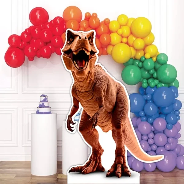 Figura De Dinosaurio De 1.80m Alto Con Base Rígida Evento - Imagen 3