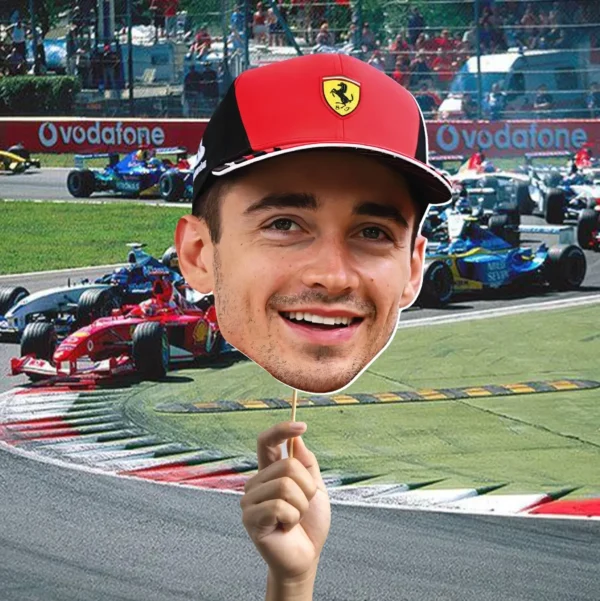 Figura Rostro De Charles Leclerc Corredor De F1 En Coroplast - Imagen 2