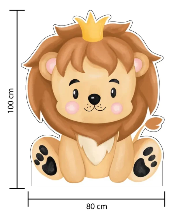 Figurai Infantil De Coroplast Leoncito Bebé Para Evento - Imagen 2
