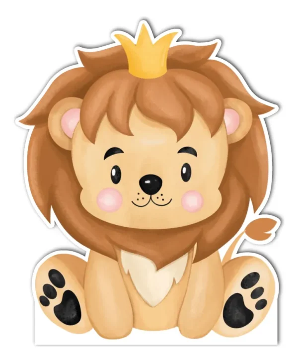 Figurai Infantil De Coroplast Leoncito Bebé Para Evento