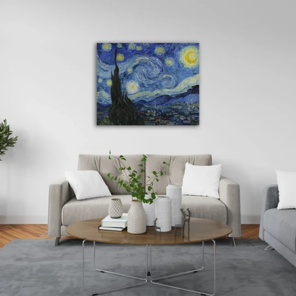 La Noche Estrellada Van Gogh En Cuadro Lienzo Canvas - Imagen 4