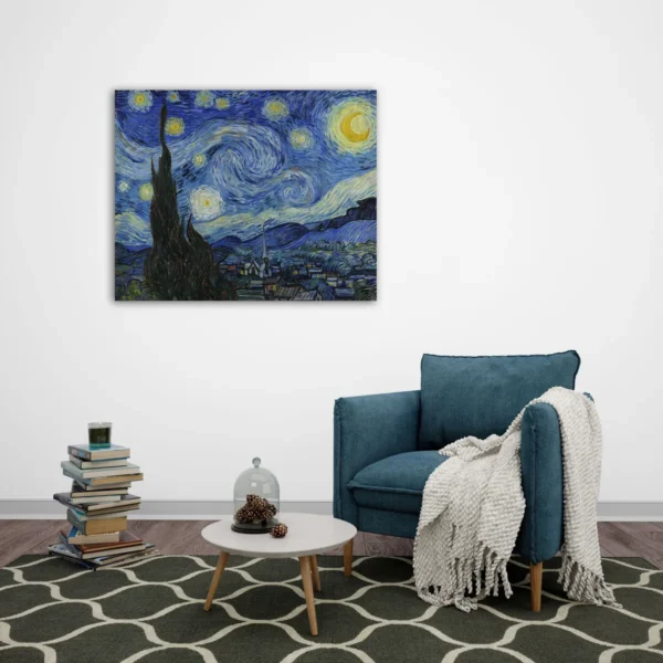 La Noche Estrellada Van Gogh En Cuadro Lienzo Canvas - Imagen 2