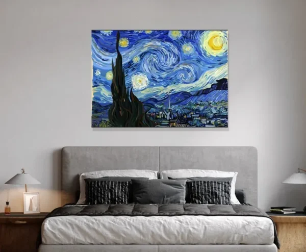 La Noche Estrellada Van Gogh En Cuadro Lienzo Canvas - Imagen 3