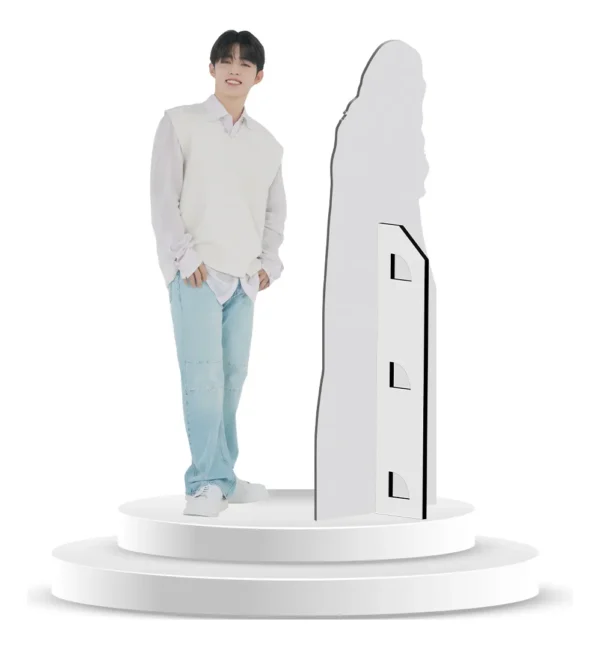 Figura De Coroplast De S. Coups De Seventeen Con Base A Tamaño Real En Coroplast