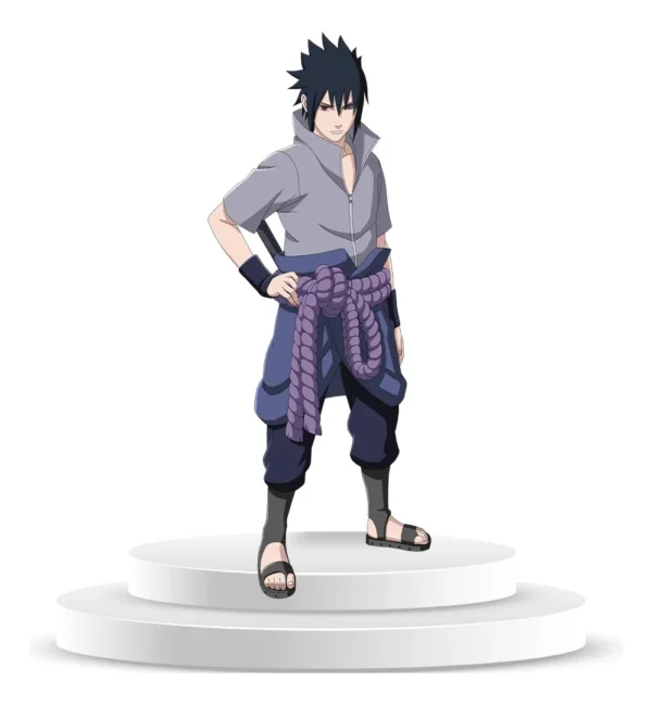 Figura De Coroplast De Sasuke Uchiha - Naruto Con Base A Tamaño Real En Coroplast - Imagen 3