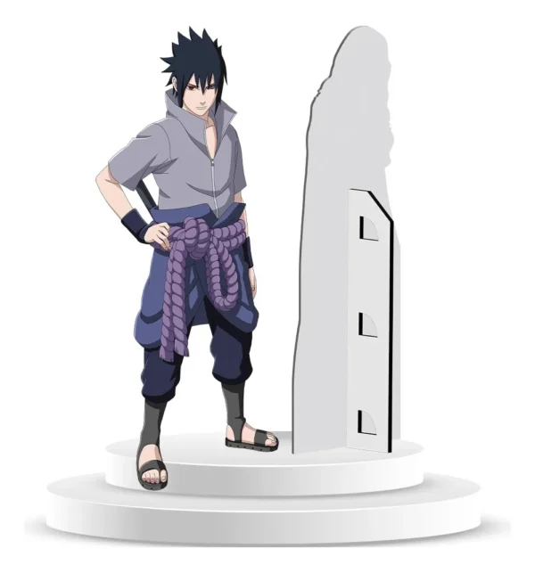 Figura De Coroplast De Sasuke Uchiha - Naruto Con Base A Tamaño Real En Coroplast