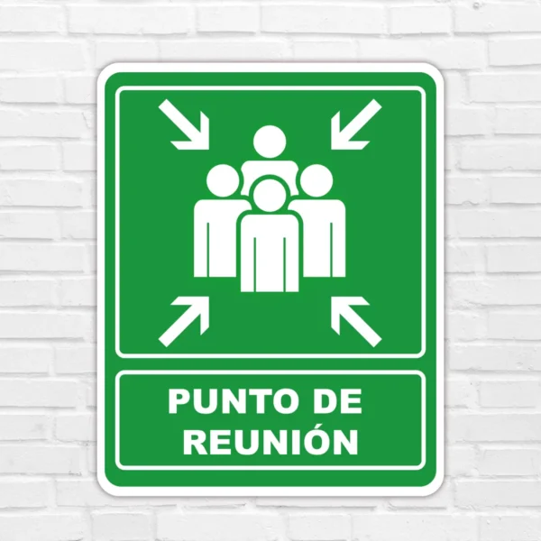 Señalamiento En Coroplast Letrero Punto De Reunión - Imagen 4
