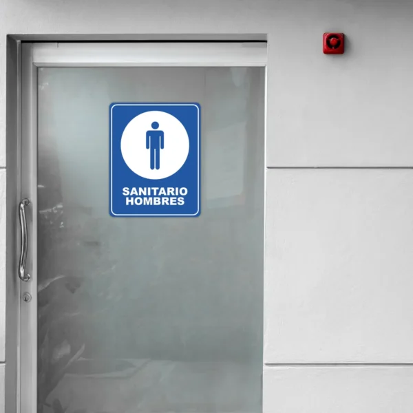 Señalamiento En Coroplast Letrero Sanitario Hombres - Imagen 3