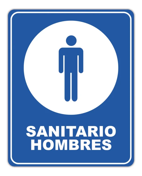 Señalamiento En Coroplast Letrero Sanitario Hombres