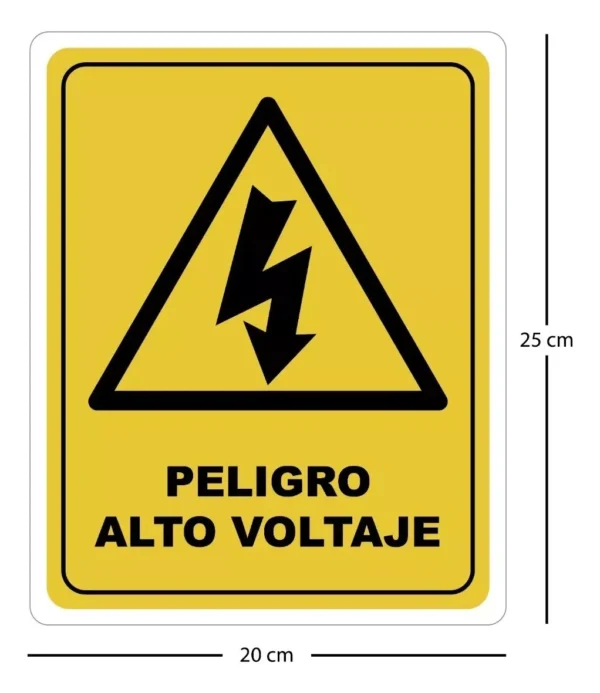 Señalamiento Letrero Peligro Alta Tension En Coroplast - Imagen 4