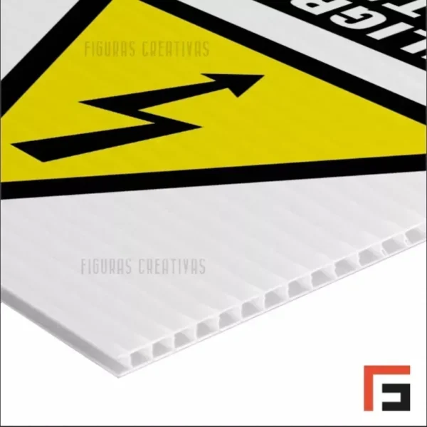 Señalamiento Letrero Peligro Alta Tension En Coroplast - Imagen 3