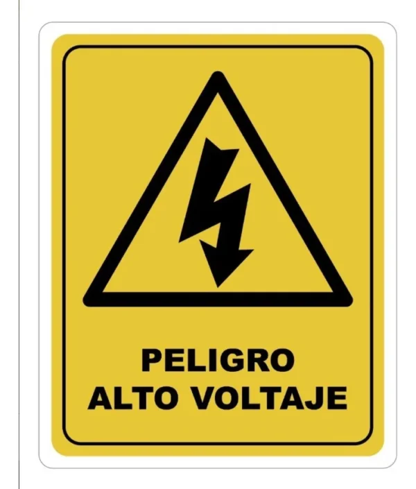 Señalamiento Letrero Peligro Alta Tension En Coroplast