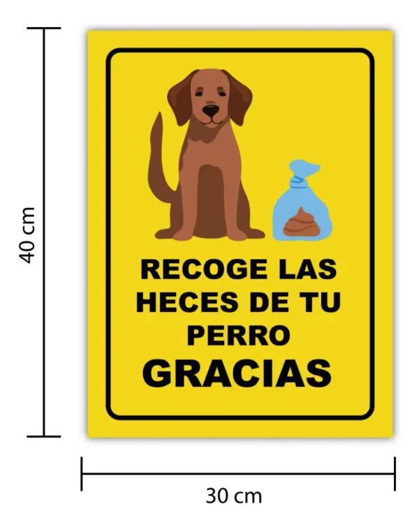 Señalamiento Letrero Recoja Las Heces De Su Perro - Imagen 2