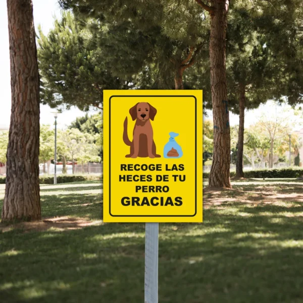 Señalamiento Letrero Recoja Las Heces De Su Perro - Imagen 3