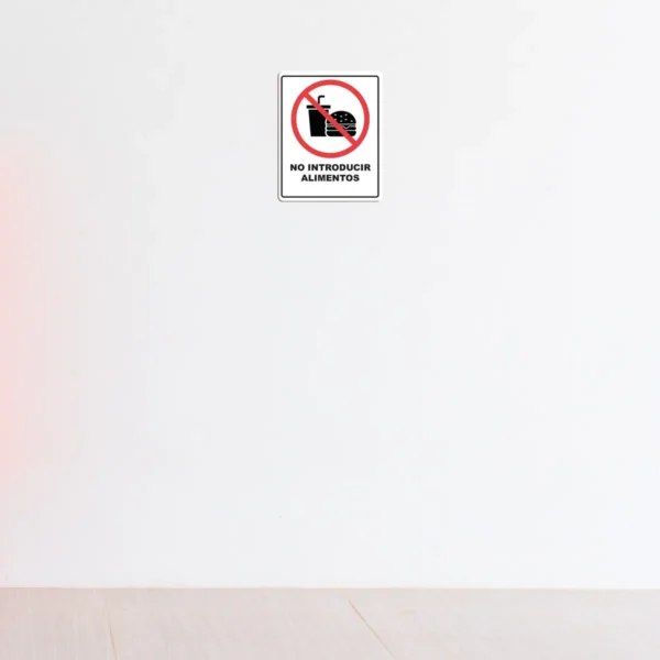 Señalamiento Prohibido Introducir Alimentos Letrero - Imagen 4