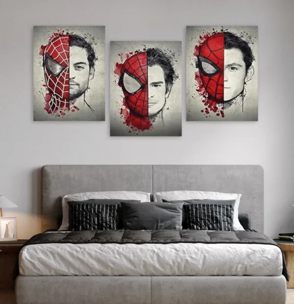 Set 3 Cuadros Spiderman Tobey Andrew Tom Holland Arte Unico - Imagen 3