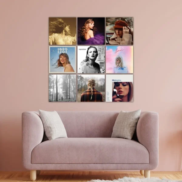 Set De Cuadros Decorativos De Taylor Swift En Pvc Album - Imagen 3