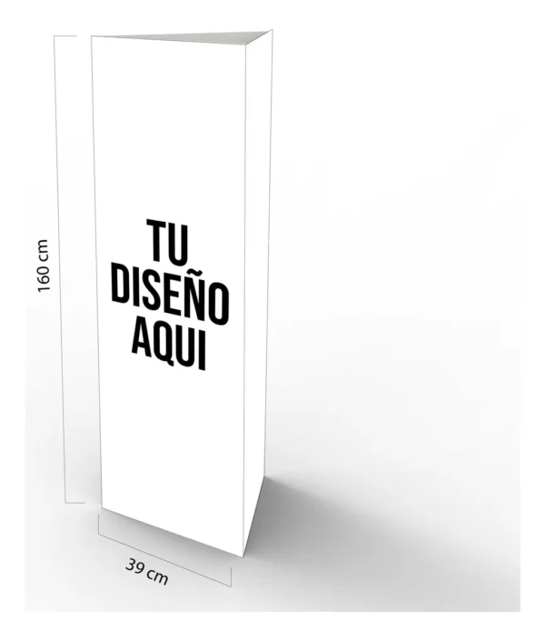 Totem Publicitario Personalizado En Coroplast De 3 Lados - Imagen 2