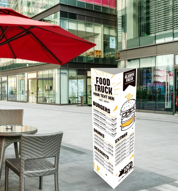 Totem Publicitario Personalizado En Coroplast De 3 Lados - Imagen 3