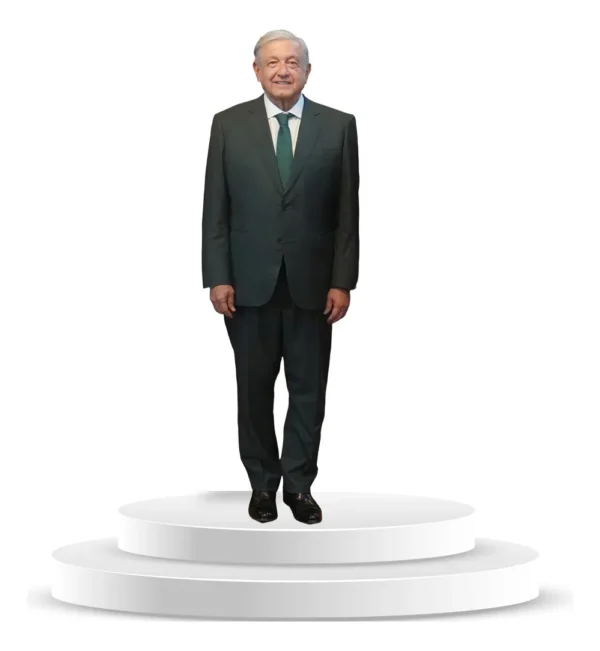 Figura De Coroplast De Amlo Con Base A Tamaño Real En Coroplast - Imagen 3
